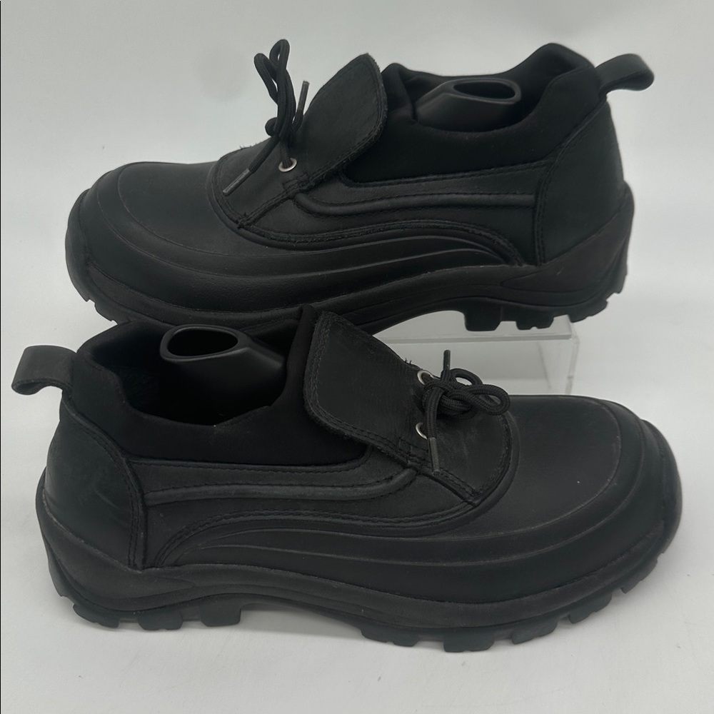 Lands’ End Slip On Duck Boots Women 9.0 D Shoes Black